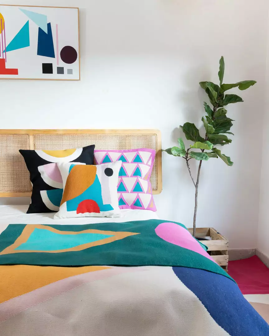 Leah Singh Viola Wool Throw Pillow Cover - Black Home Goods 4 Leah Singh Viola Wool Throw Pillow Cover - Black Home Goods