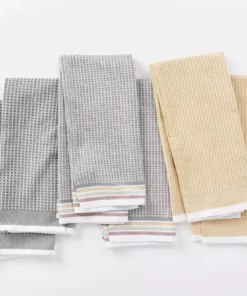 Coyuchi Best Sellers Waffle Kitchen Towel Set - Desert