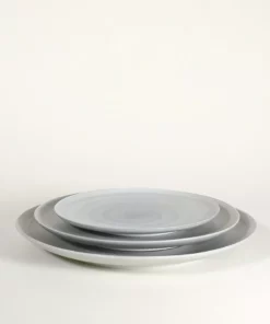 Middle Kingdom Kitchen + Dining Porcelain Wash Ware Plate - Slate Gray