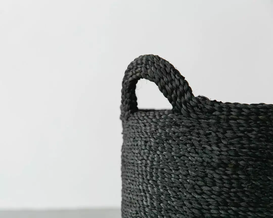 Will & Atlas Oval Jute Baskets - Charcoal 2 Will & Atlas Oval Jute Baskets - Charcoal