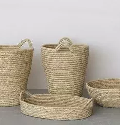 Will & Atlas Palm Leaf Large Woven Tray