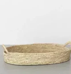 Will & Atlas Palm Leaf Large Woven Tray