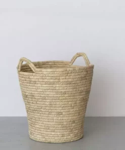 Will & Atlas Palm Leaf Laundry Basket - Round