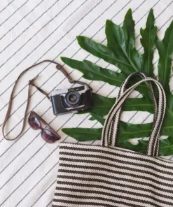 Will & Atlas Paris Striped Oversized Tote - Black + White Best Sellers