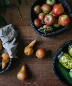 Will & Atlas Trio Of Round Jute Baskets - Charcoal