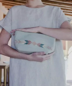 MZ Fair Trade Wind + Arrows Wool Clutch Bag Accessories