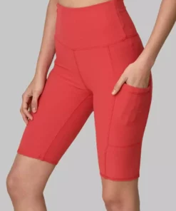 Wolven Best Sellers Recycled Bike Short With Pockets - Cayenne 17 Wolven Best Sellers Recycled Bike Short With Pockets - Cayenne