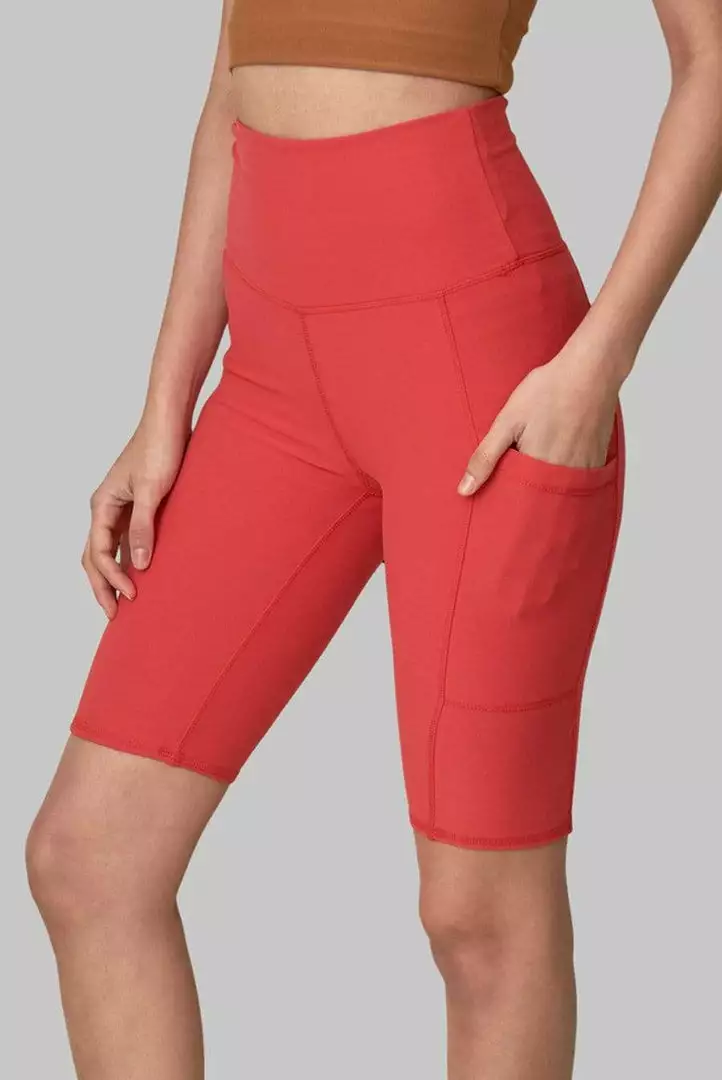 Wolven Best Sellers Recycled Bike Short With Pockets - Cayenne 6 Wolven Best Sellers Recycled Bike Short With Pockets - Cayenne