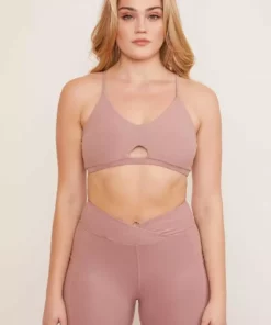 Wolven Reversible Crisscross Recycled Bra - Salt