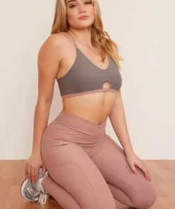 Wolven Reversible Crisscross Recycled Bra - Salt