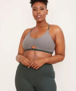 Wolven Activewear + Athleisure Reversible Crisscross Recycled Bra - Thyme