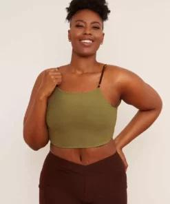 Wolven Reversible Crisscross Four-Way Recycled Top - Chai Activewear + Athleisure