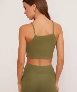 Wolven Reversible Crisscross Four-Way Recycled Top - Eucalyptus Activewear + Athleisure