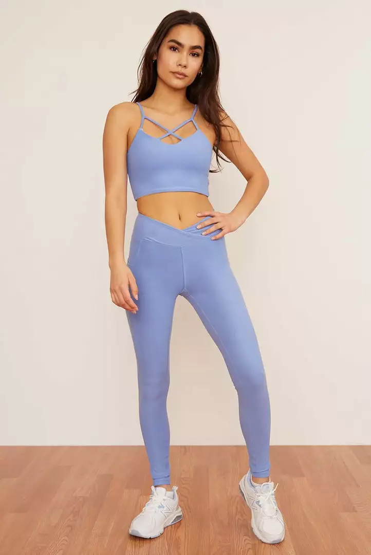 Wolven Activewear + Athleisure Reversible Crisscross Four-Way Recycled Top - Juniper 4 Wolven Activewear + Athleisure Reversible Crisscross Four-Way Recycled Top - Juniper