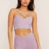 Wolven Reversible Crisscross Four-Way Recycled Top - Lavender
