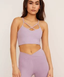 Wolven Reversible Crisscross Four-Way Recycled Top - Lavender