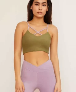 Wolven Reversible Crisscross Four-Way Recycled Top - Lavender