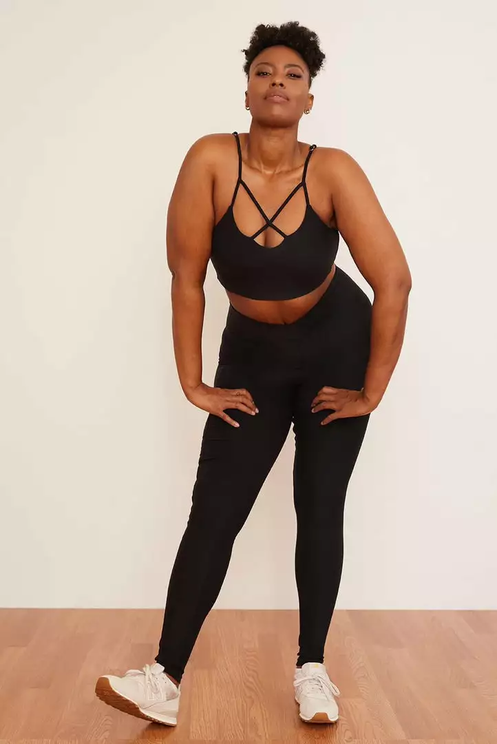 Wolven Activewear + Athleisure Reversible Crisscross Four-Way Recycled Top - Onyx 1 Wolven Activewear + Athleisure Reversible Crisscross Four-Way Recycled Top - Onyx