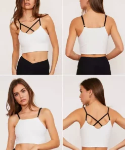 Wolven Activewear + Athleisure Reversible Crisscross Four-Way Recycled Top - Onyx 9 Wolven Activewear + Athleisure Reversible Crisscross Four-Way Recycled Top - Onyx