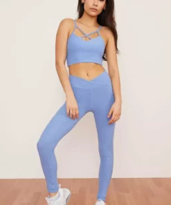 Wolven Recycled Crossover Pocket Legging - Juniper