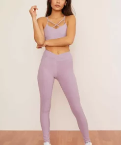 Wolven Recycled Crossover Pocket Legging - Lavender 13 Wolven Recycled Crossover Pocket Legging - Lavender