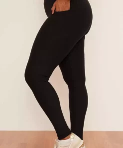 Wolven Recycled Crossover Pocket Legging - Onyx 17 Wolven Recycled Crossover Pocket Legging - Onyx