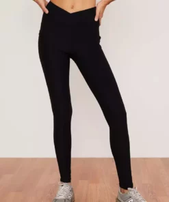 Wolven Recycled Crossover Pocket Legging - Onyx 13 Wolven Recycled Crossover Pocket Legging - Onyx