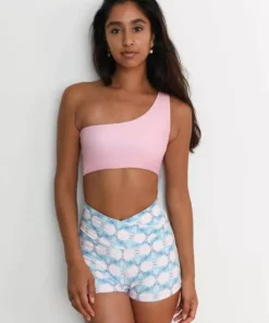 Wolven Reversible One Shoulder Recycled Swimsuit Top - Echo 13 Wolven Reversible One Shoulder Recycled Swimsuit Top - Echo