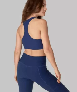Wolven Activewear + Athleisure Recycled Yoga Top - Indigo