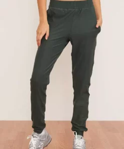 Wolven Activewear + Athleisure Recycled Joggers - Thyme
