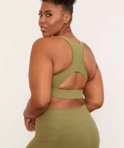 Wolven Recycled Racerback Bra - Eucalyptus Activewear + Athleisure