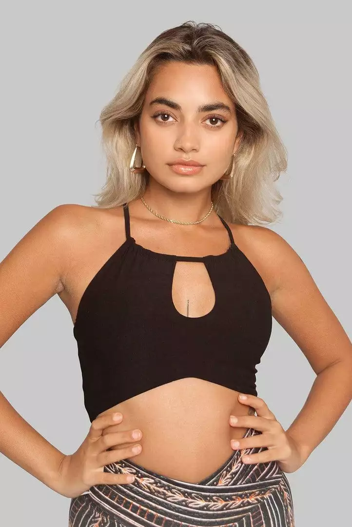 Wolven Reversible Recycled Keyhole Top - Zephyr Activewear + Athleisure 1 Wolven Reversible Recycled Keyhole Top - Zephyr Activewear + Athleisure