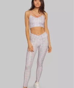 Wolven Crossover Recycled Ruched Legging - Riviera Activewear + Athleisure