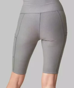 Wolven Recycled Bike Short With Pockets - Wolf Gray