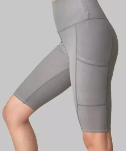 Wolven Recycled Bike Short With Pockets - Wolf Gray