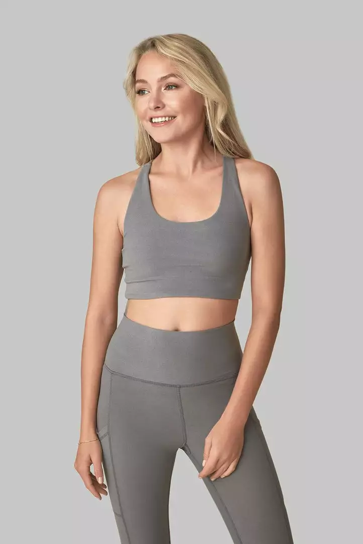Wolven Activewear + Athleisure Recycled Yoga Top - Wolf Gray 4 Wolven Activewear + Athleisure Recycled Yoga Top - Wolf Gray