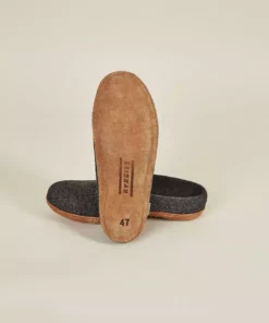 Kyrgies Best Sellers Women's Molded Sole Low Back Wool Slippers - Charcoal