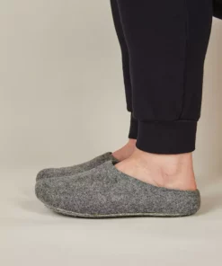 Kyrgies Best Sellers Women's Classic Sole Low Back Wool Slippers - Gray