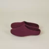 Kyrgies Women's Classic Sole Low Back Wool Slippers - Plum
