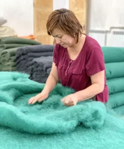 Kyrgies Women's Classic Sole Low Back Wool Slippers - Plum