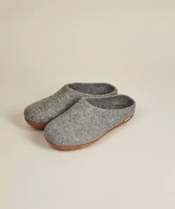Kyrgies Women's Molded Sole Low Back Wool Slippers - Gray Best Sellers