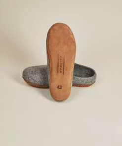 Kyrgies Women's Molded Sole Low Back Wool Slippers - Gray Best Sellers