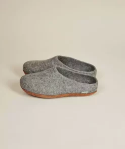 Kyrgies Women's Molded Sole Low Back Wool Slippers - Gray Best Sellers