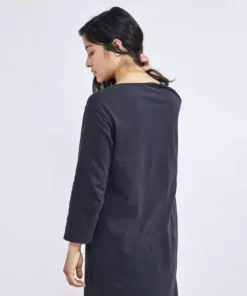 Coyuchi Pajamas + Loungewear Solstice Nightgown - Deep Graphite