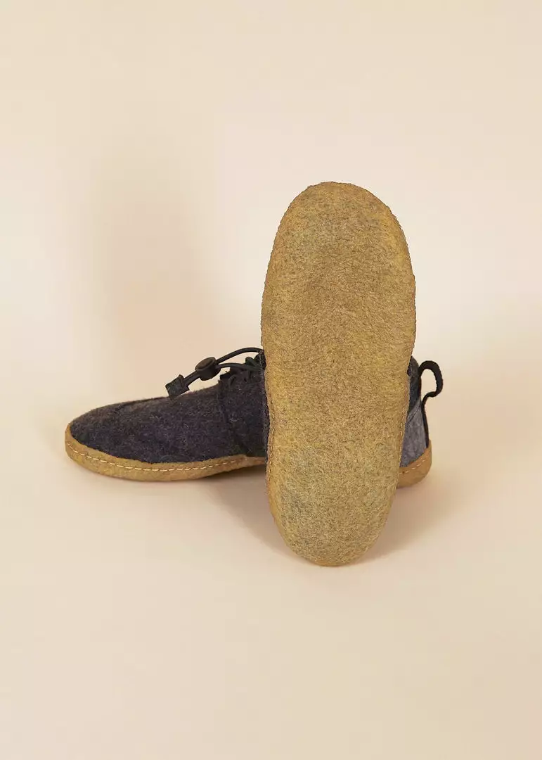 Kyrgies Handcrafted Women's Walkabout Wool Lace-Up Slippers 5 Kyrgies Handcrafted Women's Walkabout Wool Lace-Up Slippers