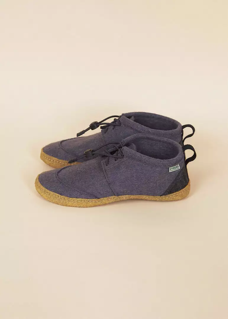 Kyrgies Handcrafted Women's Walkabout Wool Lace-Up Slippers 8 Kyrgies Handcrafted Women's Walkabout Wool Lace-Up Slippers