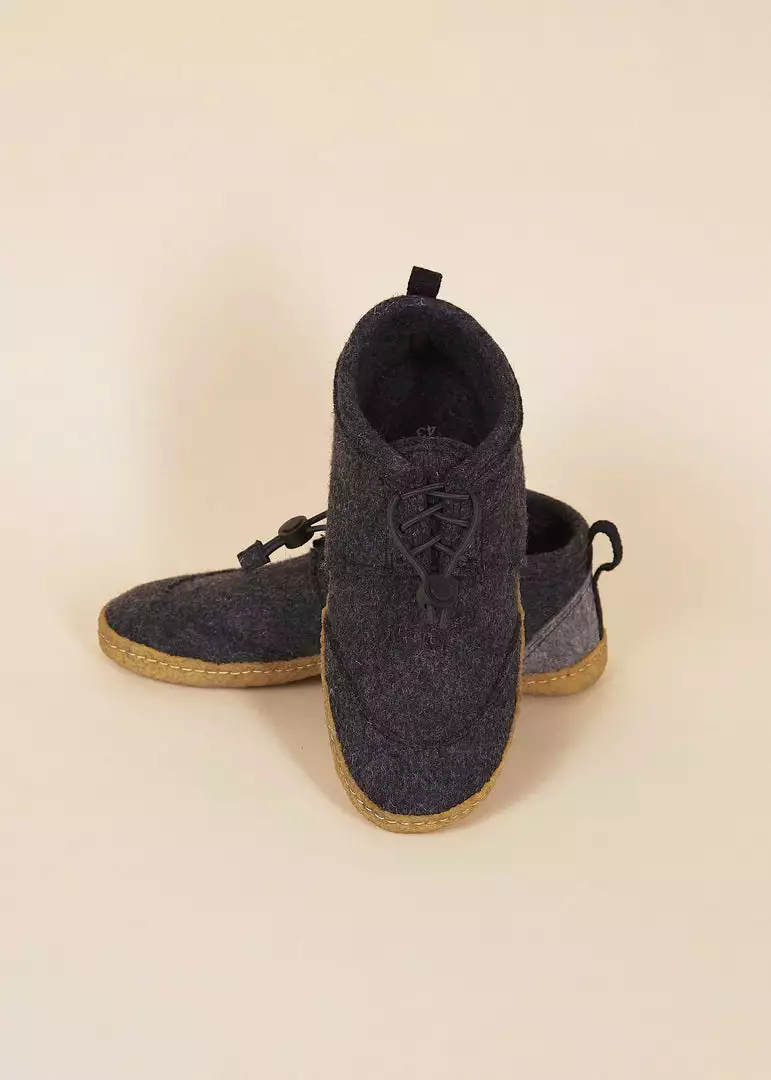 Kyrgies Handcrafted Women's Walkabout Wool Lace-Up Slippers 3 Kyrgies Handcrafted Women's Walkabout Wool Lace-Up Slippers