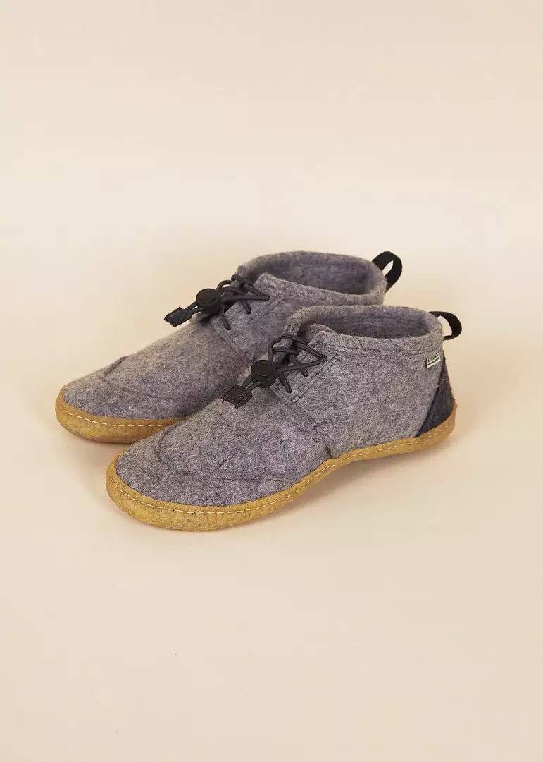 Kyrgies Handcrafted Women's Walkabout Wool Lace-Up Slippers 1 Kyrgies Handcrafted Women's Walkabout Wool Lace-Up Slippers