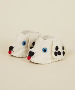Silk Road Bazaar Wool Baby Booties - Dalmatian