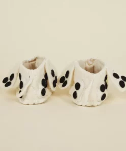 Silk Road Bazaar Wool Baby Booties - Dalmatian